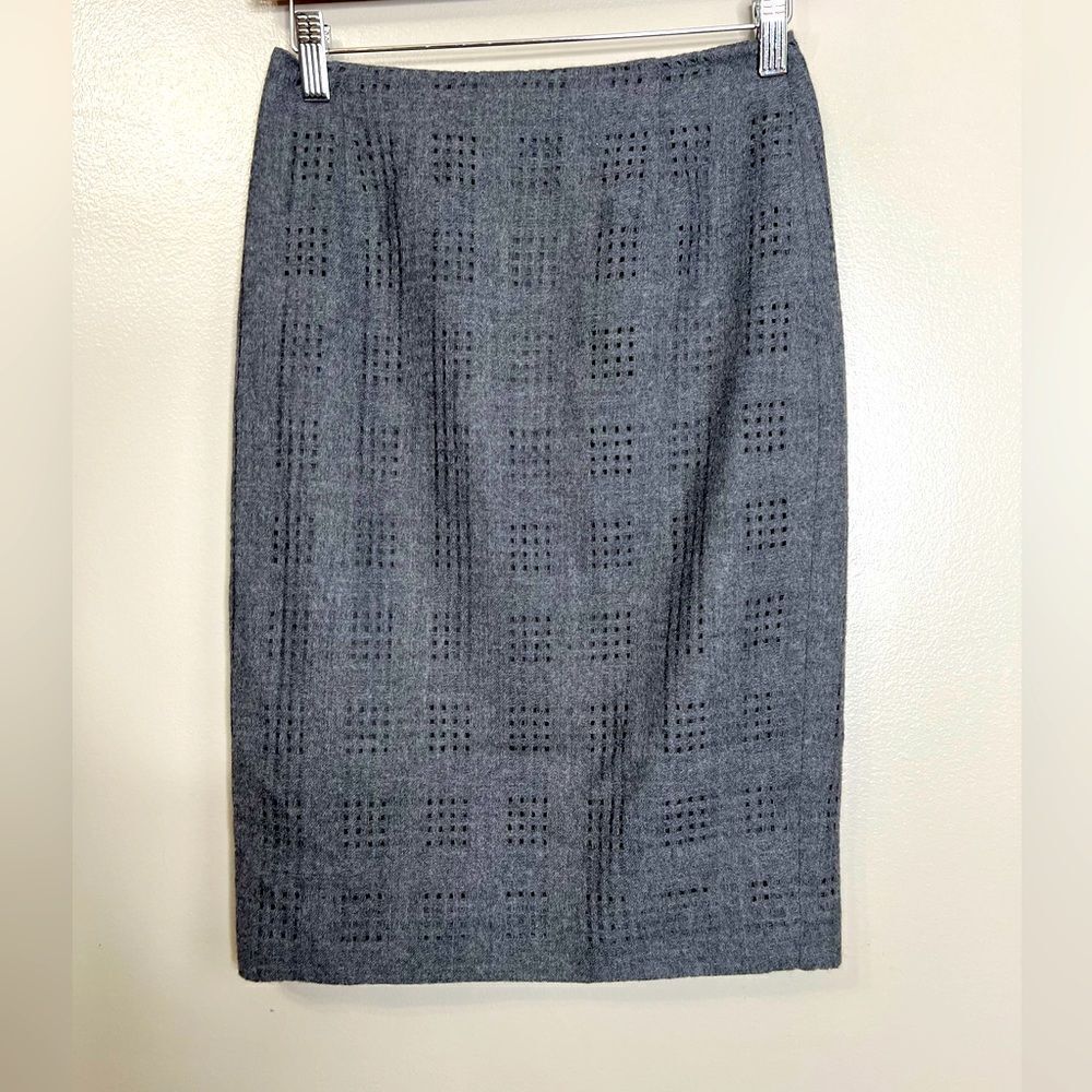 ESCADA‎ gray cutout pencil style skirt size 40(xs/s) career wear office academia